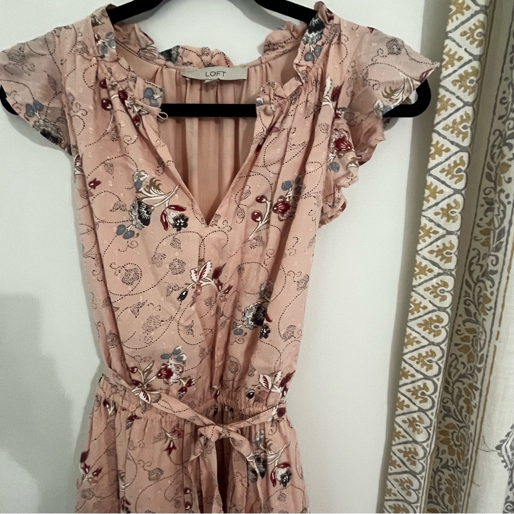 Loft - Spring Floral Flounce Dress - Picture 3 of 7